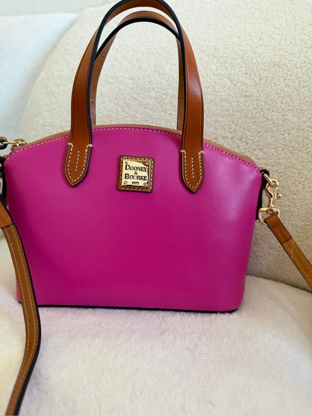 Dooney & Bourke Wexford Leather Ruby Satchel Pink